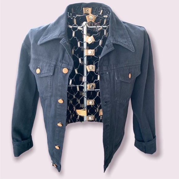 Jean Paul Gaultier JPG Jeans Black Denim Jacket Button Up Women’s 90s Vintage - Picture 2 of 10